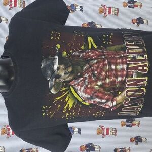 Jason Aldean 2012 country music summer tour black Med casual rap style t-shirt